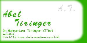 abel tiringer business card